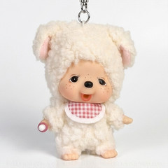 4″ Monchhichi Keychain – Chamu Sheep Mascot – Authentic Plush Mascot, NWT