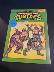 Vintage 1990 Meet The TEENAGE MUTANT NINJA TURTLES Coloring Book With Poster