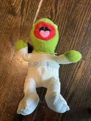 1984 Muppet Babies Baby Kermit Frog Plush Hasbro Softies Jim Henson Pampers VTG