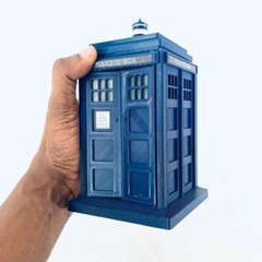 Custom 3D printed DR. Who TARDIS Police Box for 3.75 Inch (1:18) Figure Diorama