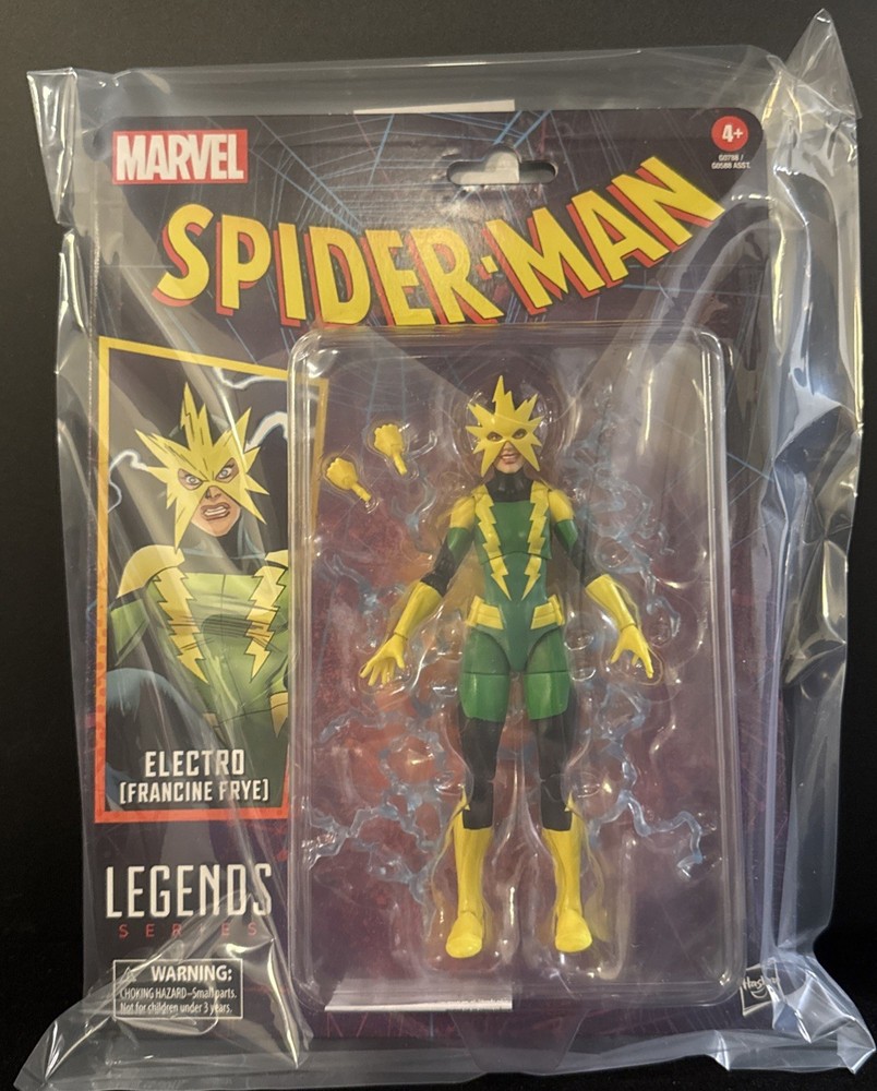 Marvel Legends Spider-Man Retro Electro Francine Frye 6″ Figure NEW Hasbro