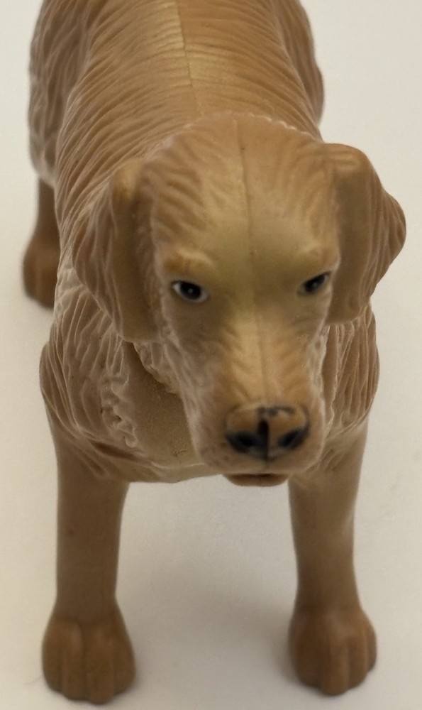 Golden Retriever Dog Toy Figure Moving Head Tail Lever Action Animal Figure 6”