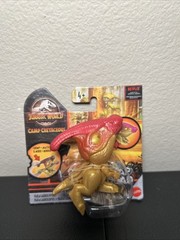 Jurassic World Camp Cretaceous Parasaurolophus Dinosaur Figure Gold Red 3″ Tall