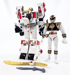 MMPR DELUXE WHITE TIGERZORD COMPLETE Mighty Morphin Power Rangers Original