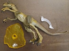 Jurassic World Amber Collection Lot (Velociraptor/Tyrannosaurus/Dilophosaurus)
