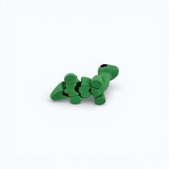 Articulated Brontosaurus Toy 2.2″ USA Made, Dino Fidget