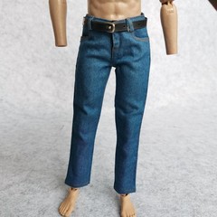 SSbeauty M 1/6 Custom Scale Blue Jeans Pants for 12″ Male Action Figure Doll …