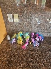 Subtract One The Pink W/yellow Hair Little Pony Lot Of 13 Now 12 & Plastic Horse