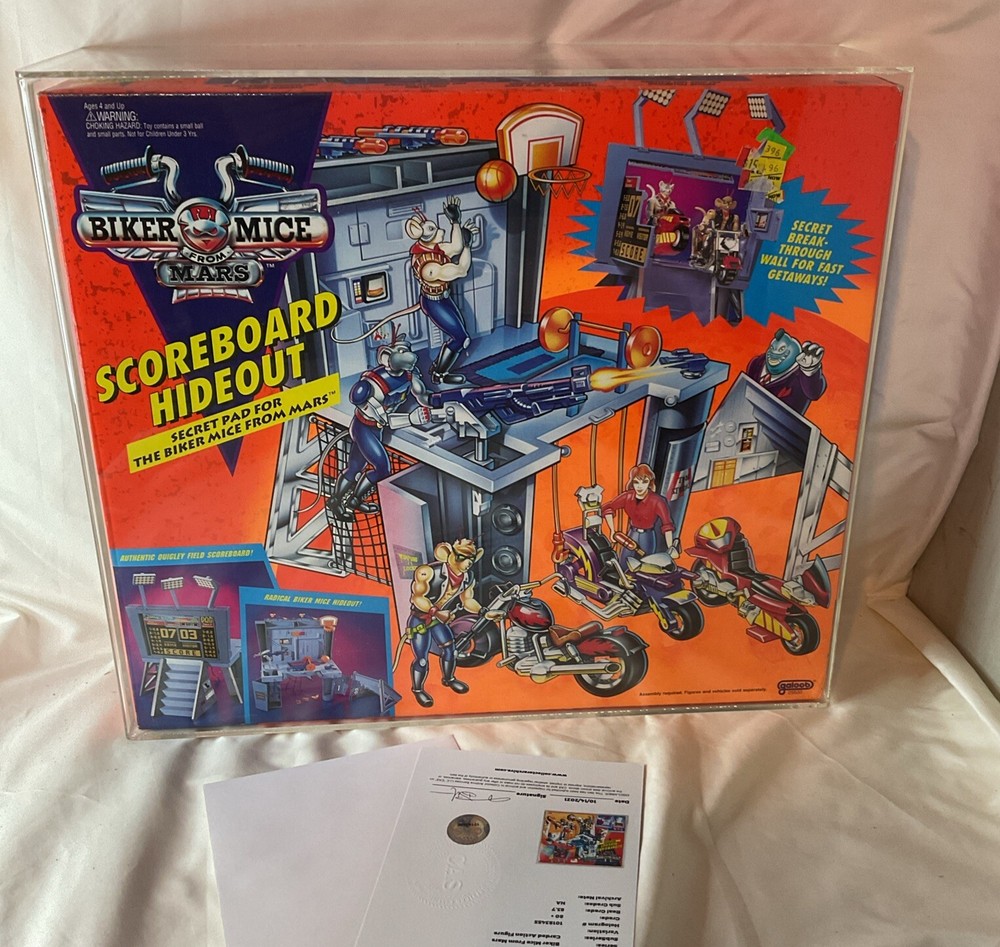 Biker Mice from Mars Scoreboard Hideout Secret Pad 1993 Galoob Playset Graded 80