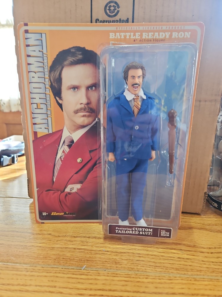 Anchorman Ron Burgundy 8″ Action Figure Battle Ready Ron – Actor Will Ferrell