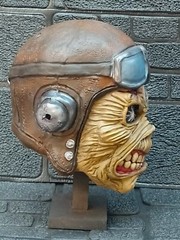 Eddie “Aces High” Latex Mask Handmade Fan Art . Stylized Painting. Fan Art
