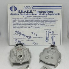 Vintage 1983 GI Joe Cobra S.N.A.K.E. Battle Armor w/Accessories & Blueprints