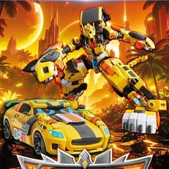 Metal Cardbot W Tachy Transforming Robot Sports Car Toy SAMG Korea New