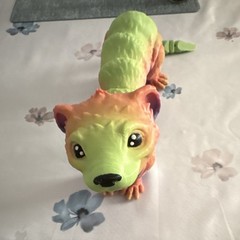 Fully Jointed Otter Action Figure – Plastic, multicolor, large 3d printed fidget