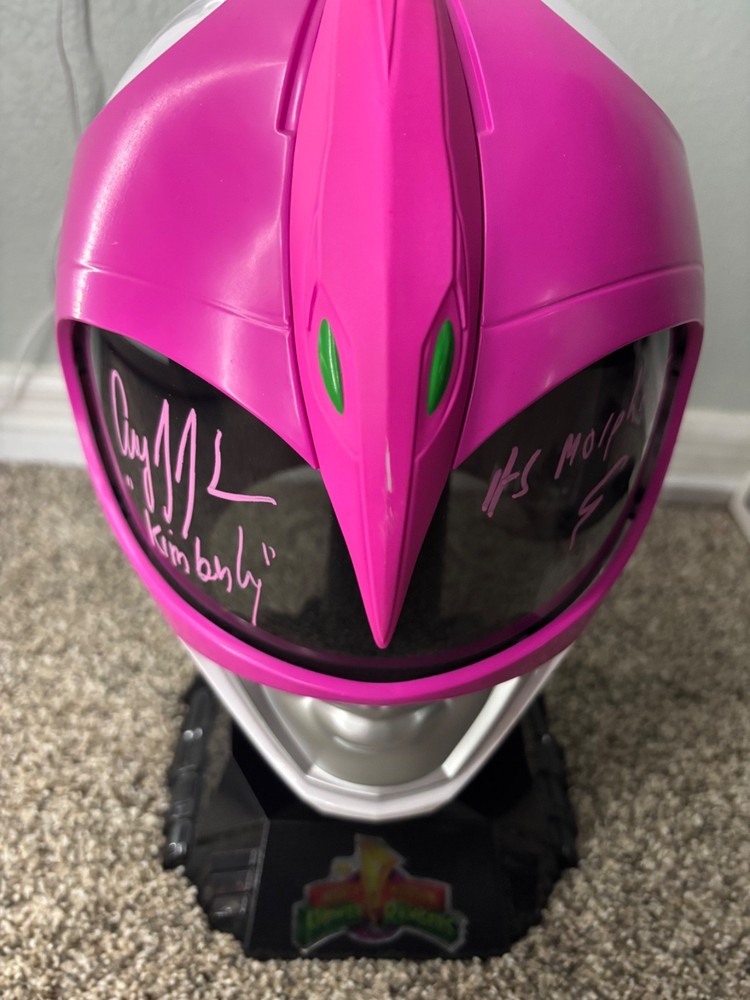 Power Rangers Lightning Collection Pink Ranger Helment Signed Amy Jo Johnson