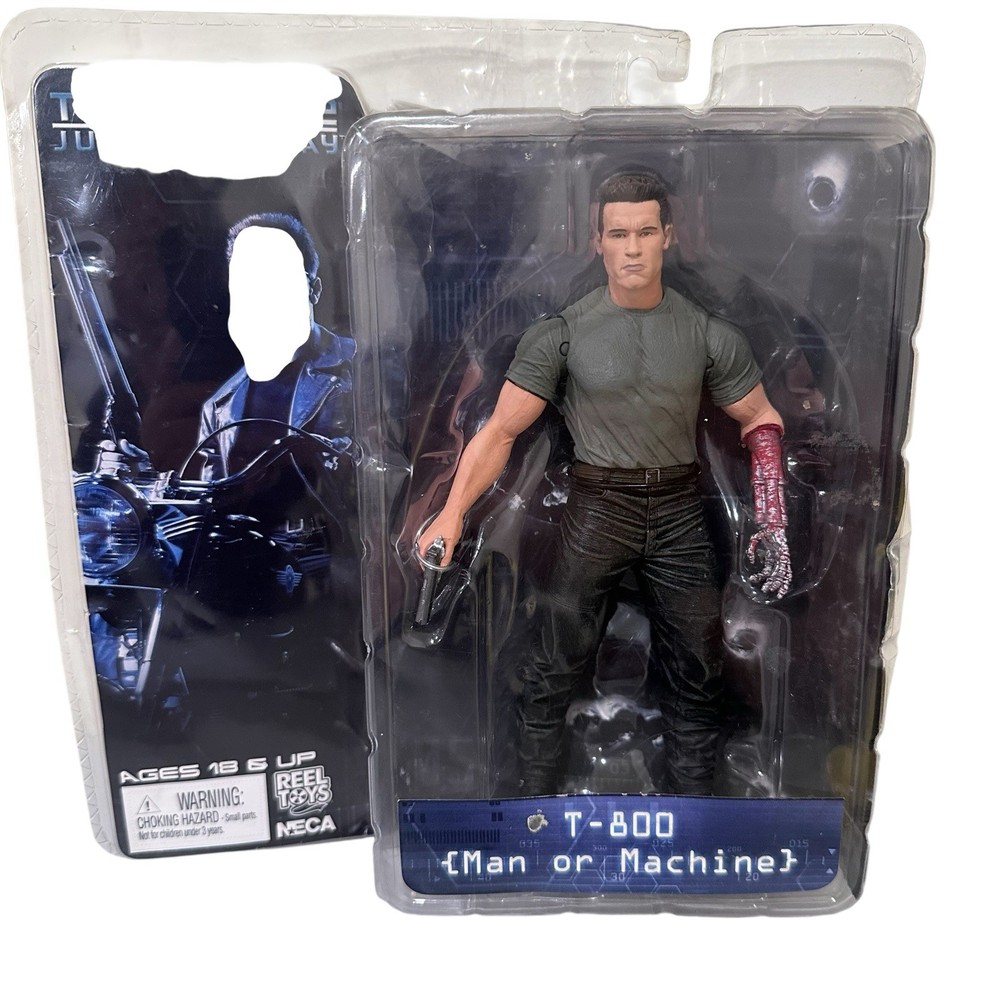 NECA Reel Toys Terminator 2 Judgement Day T-800 Man or Machine Figure 2009 Read