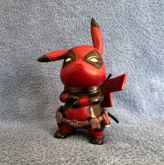 Large 5″ Pokemon Pikachu Cosplay Deadpool – Brand New
