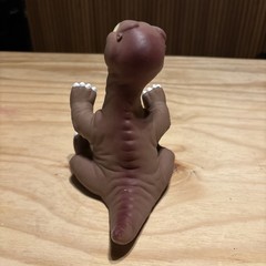 Vtg 1988 Land Before Time Little Foot Dinosaur Rubber Hand Puppet Pizza Hut 6″