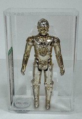 1977 Vintage Kenner Star Wars C-3PO loose HK AFA 80 VF/NM Clean & Bright Gold