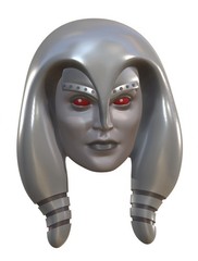 Electronic Lady Action Figure Head 1:9 or 1:6 Mego