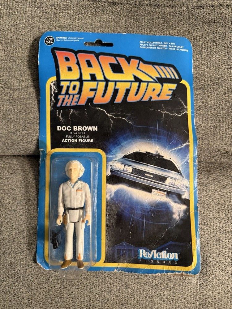 Back To The Future Doc Brown ReAction Figures 3 3/4 Inch Fully Posable NIB