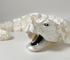 3D Printed Articulated Falkor – ‘The NeverEnding Story’. 8.5″ Long. Collectible.