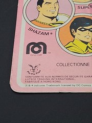 Vintage 1979 Mego Wgsh Batman French Card Worlds Greatest Super Heroes Damaged