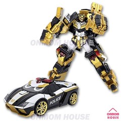Metal Cardbot ULTIMATE BLUECOP Black Edition Patrol Car Robot Korean Toy