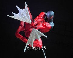 In US! MESS TOYS Symbiote Spider-Man Action Figure Black Red Model Boy Toys Gift