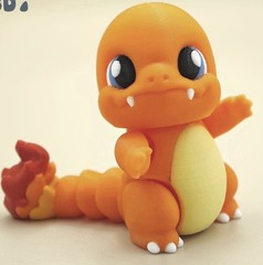 Articulated Fantasy Creature Toy | Pocket Monster Inspired | 3D Printed Figure