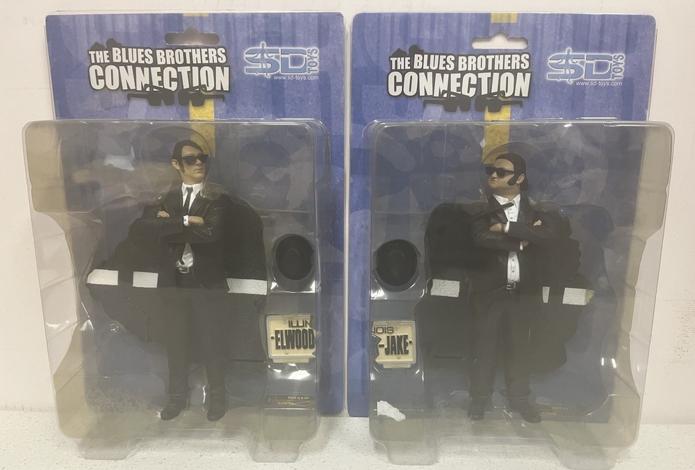 SD Toys Blues Brothers Connection – Jake and Elwood – 7 inch Figures-NEW