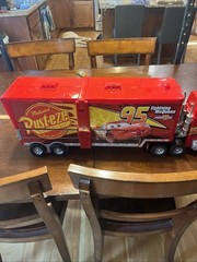 Disney Cars Super Track Mack Transforming Truck and Racetrack W/ 1 car. Working