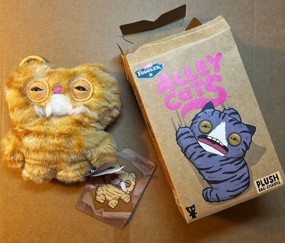 Fuggler Alley Cats STINKFACE / 5″ Plush Keychain Dangler Bag Charm UNUSED