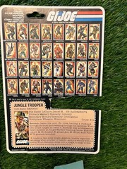 G.I. Joe File Cards Card Backs Snow Job Recondo Lot Of 5 Vintage 80s
