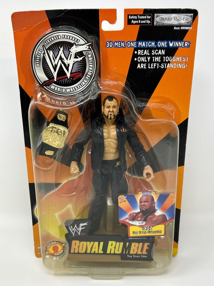 WWF JAKKS TAZZ ROYAL RUMBLE WRESTLING FIGURE WWE TAG TEAM TITLE