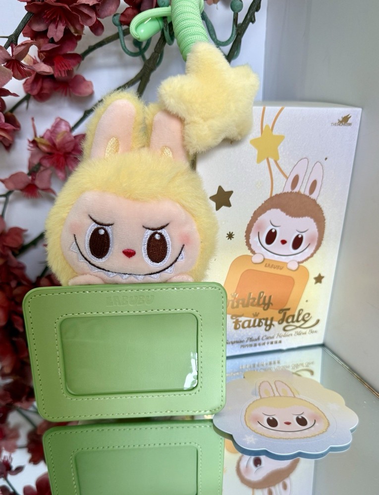 POPLAND Pop Mart Twinkly Fairy Tale Labubu Card Holder Sunny Yellow Authentic US