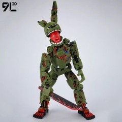 9L3D Printed FNAF Freddy Fazbear’s Pizza Springtrap Toys Action Figures Anime Mo
