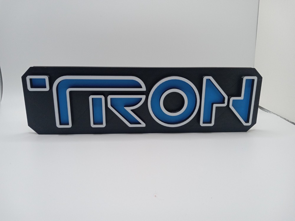 Retro Tron logo display & magnet sign for Vintage Tron collection display