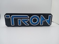 Retro Tron logo display & magnet sign for Vintage Tron collection display
