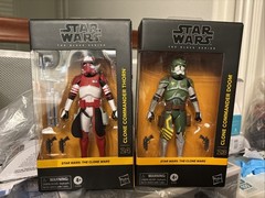 Star Wars The Black Series Clone Commander Doom & Commander Thorn Check Face New