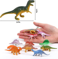 39 Piece Mini Dinosaur Figures, Assorted Vinyl Plastic Dinosaur Toys for Easter