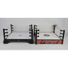 WWE Mattel RAW Full-Scale Wrestling Rings Lot of 2 2013 2017 for Action Figures