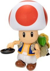 The Super Mario Bros. Movie Toad Action Figure with Frying Pan Accessory Jakks