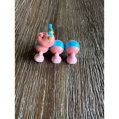 Vintage Arcade Toy Pink Blue Caterpillar Bug Miniature Figure Collectible 2 In
