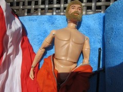 GI Joe Fantastic Freefall partial parachute set footlocker blonde action figure
