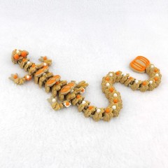3D Printed Articulated Pumpkin Spice Cookie Dragon – Cozy Fall Decor
