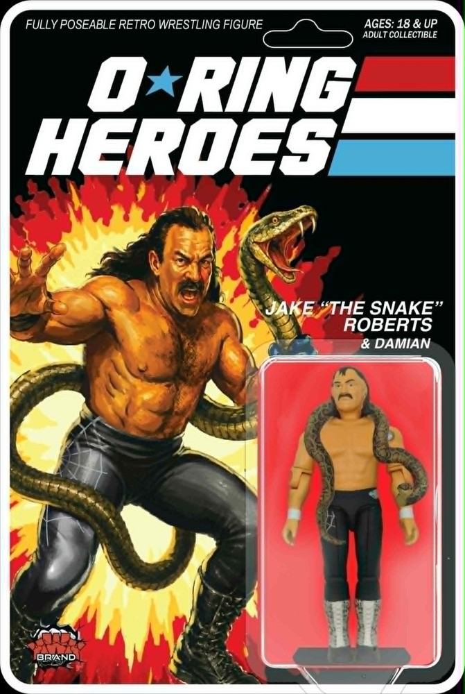 Pre- Order KWK O-Ring Heroes Jake “The Snake” Roberts – WWF – WWE – GI Joe Style