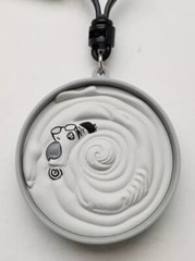 2024 Monogram 2.70″ Junji Ito Uzumaki Anime B&W “Spiral Dad” 3D Figural Bag Clip