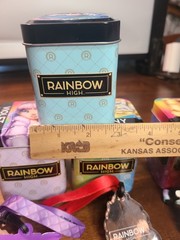 Rainbow High Surprise collectible Tins: VIOLET, SUNNY, SKYLER, SUNNY. USED. READ