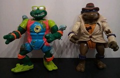 Vintage TMNT Mixed Lot of 8 Playmates 1990s Rocksteady Casey Jones & MORE!! Good